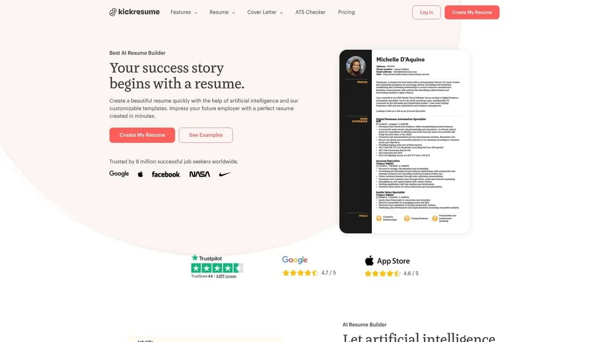 7 Essential AI Based Resume Builder Free Tools for 2025 - Kickresume
