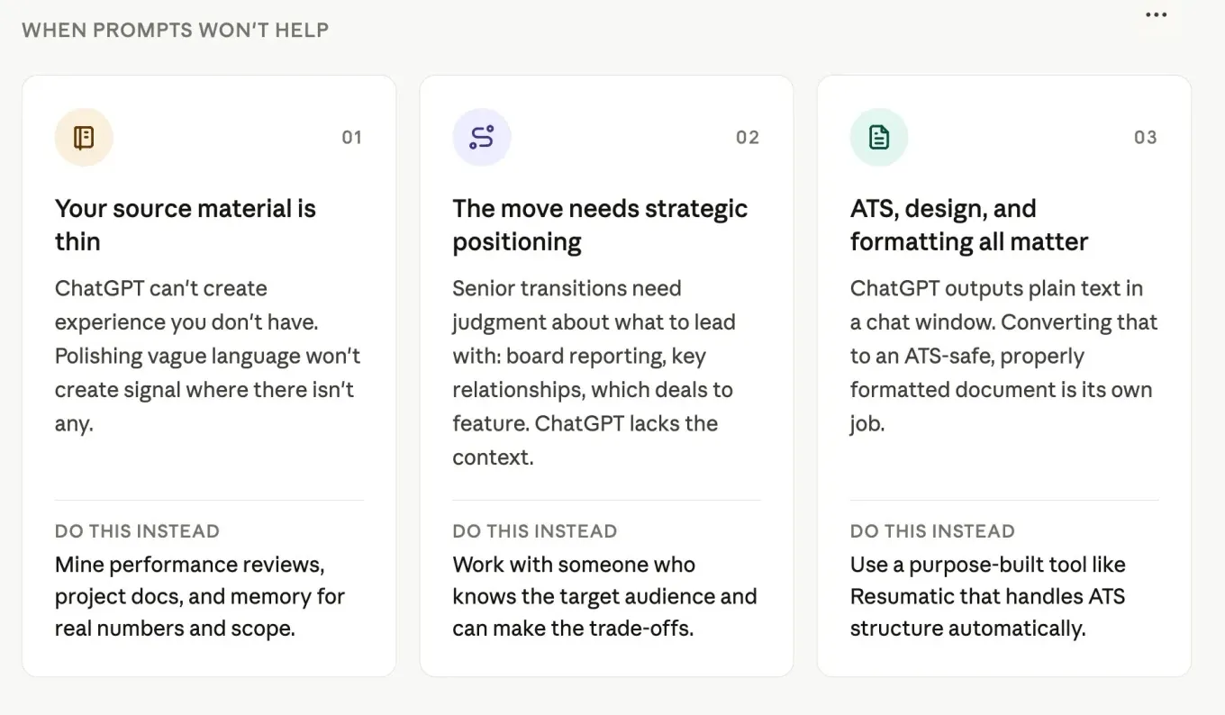 One ChatGPT prompts won't help your resume