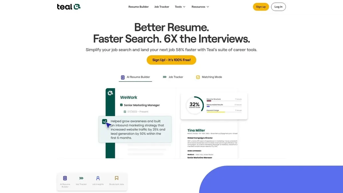 7 Essential AI Based Resume Builder Free Tools for 2025 - Teal