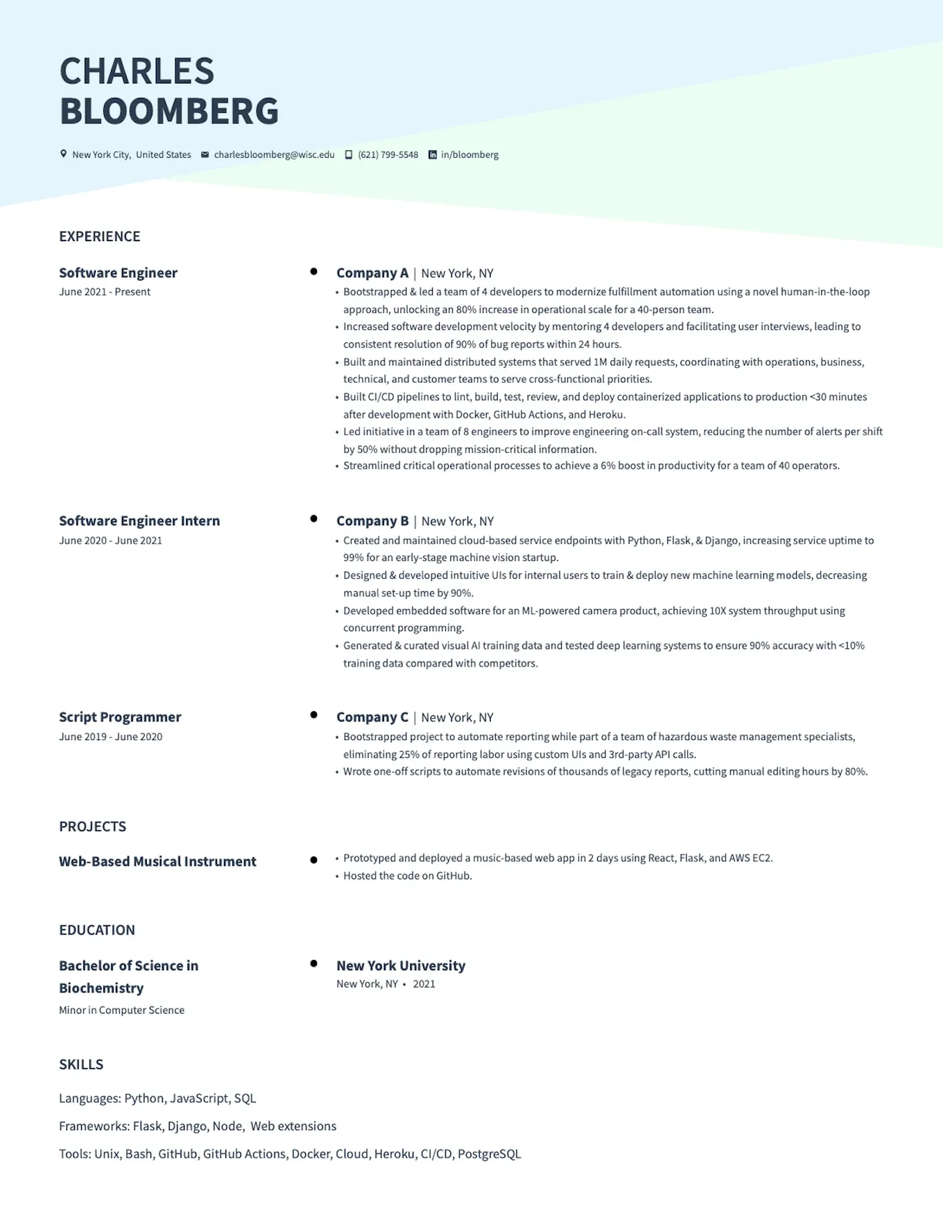 Software Engineer Resume Guide 2025