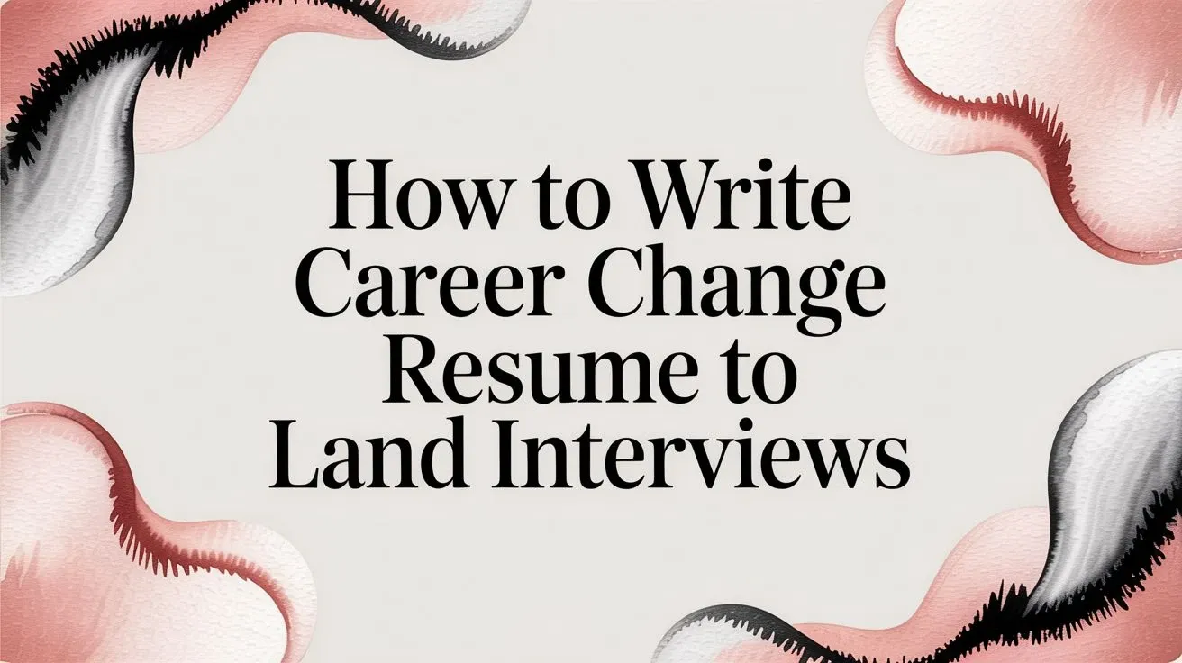 How to Write a Career Change Resume to Land Interviews