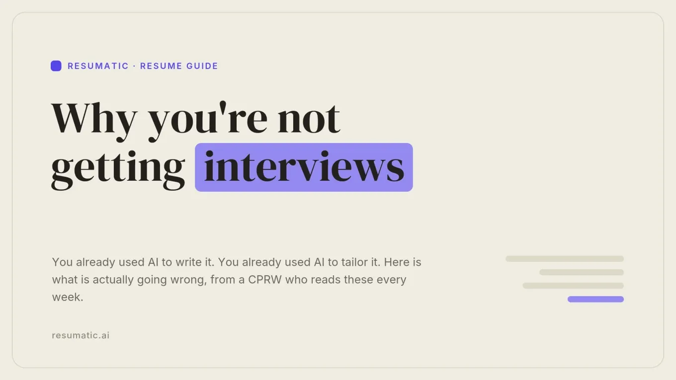 Why Am I Not Getting Interviews? Fix It in 2026