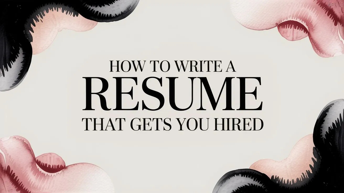 How to write a resume that gets you hired