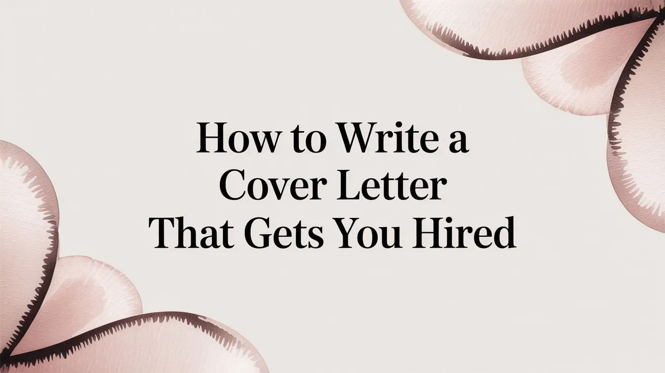 How to write a cover letter that gets you hired