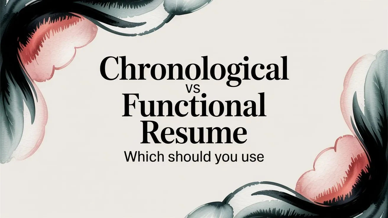 Chronological vs Functional Resume: Which Should You Use?