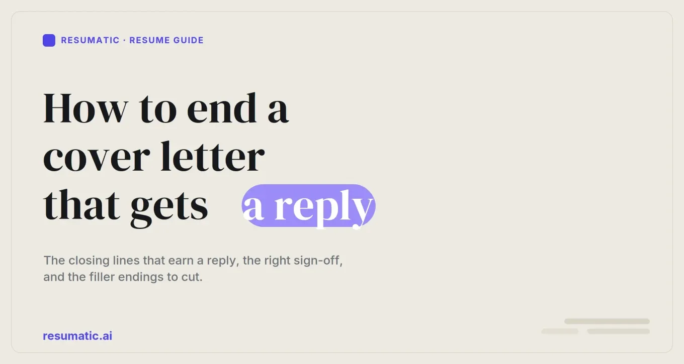 How to End a Cover Letter (Closings That Get a Response)