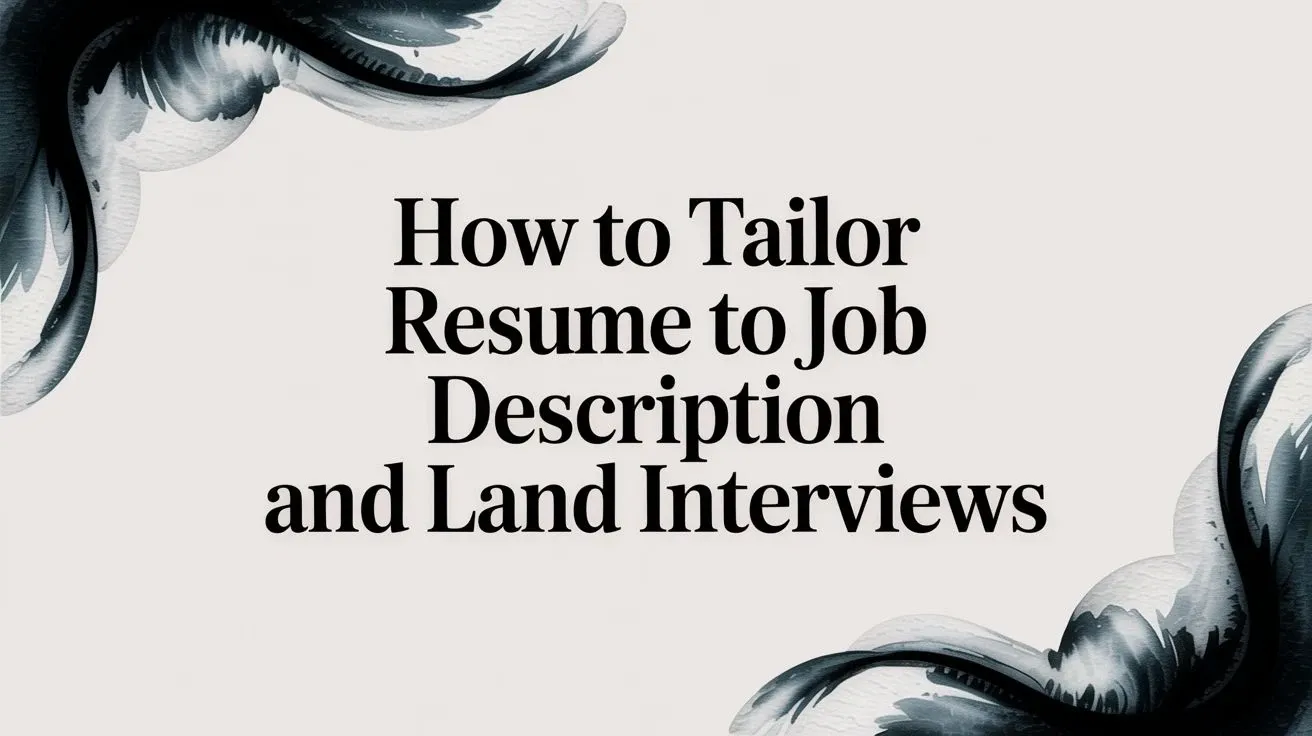 How to tailor resume to job description and land interviews