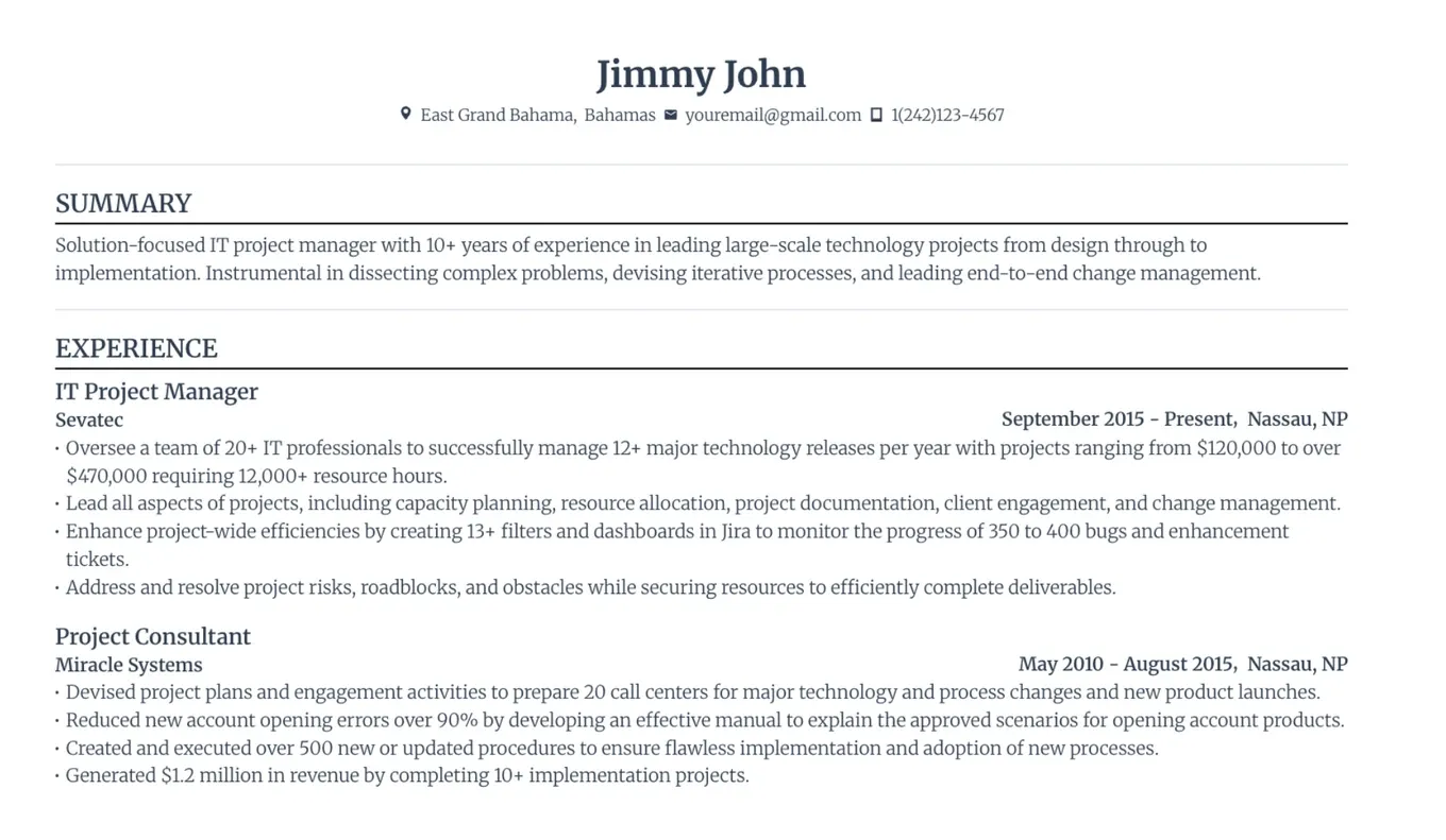 9+ Federal resume examples & templates