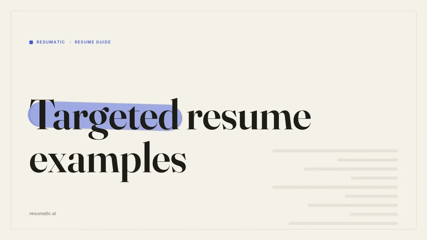 Targeted Resume Example: How to Tailor One Resume to Two Different Jobs