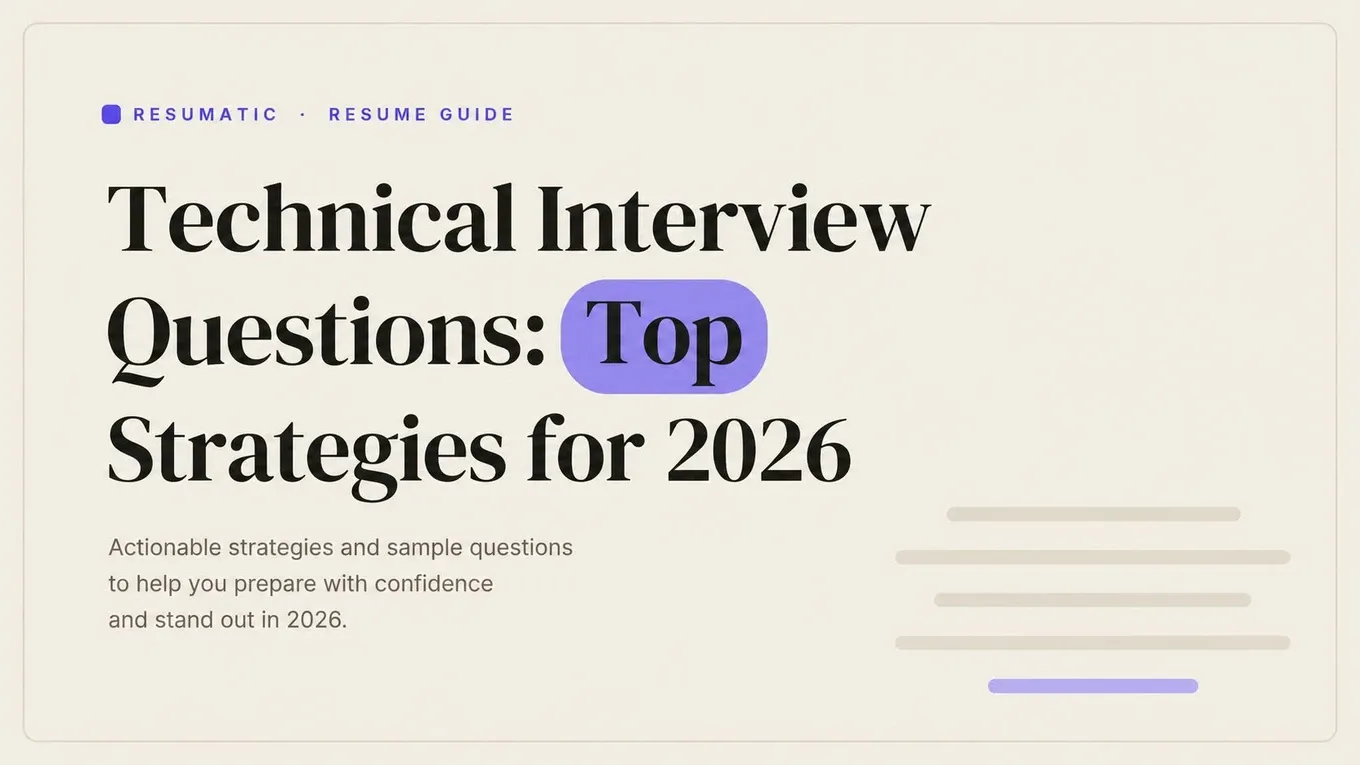 Technical Interview Questions: Top Strategies for 2026